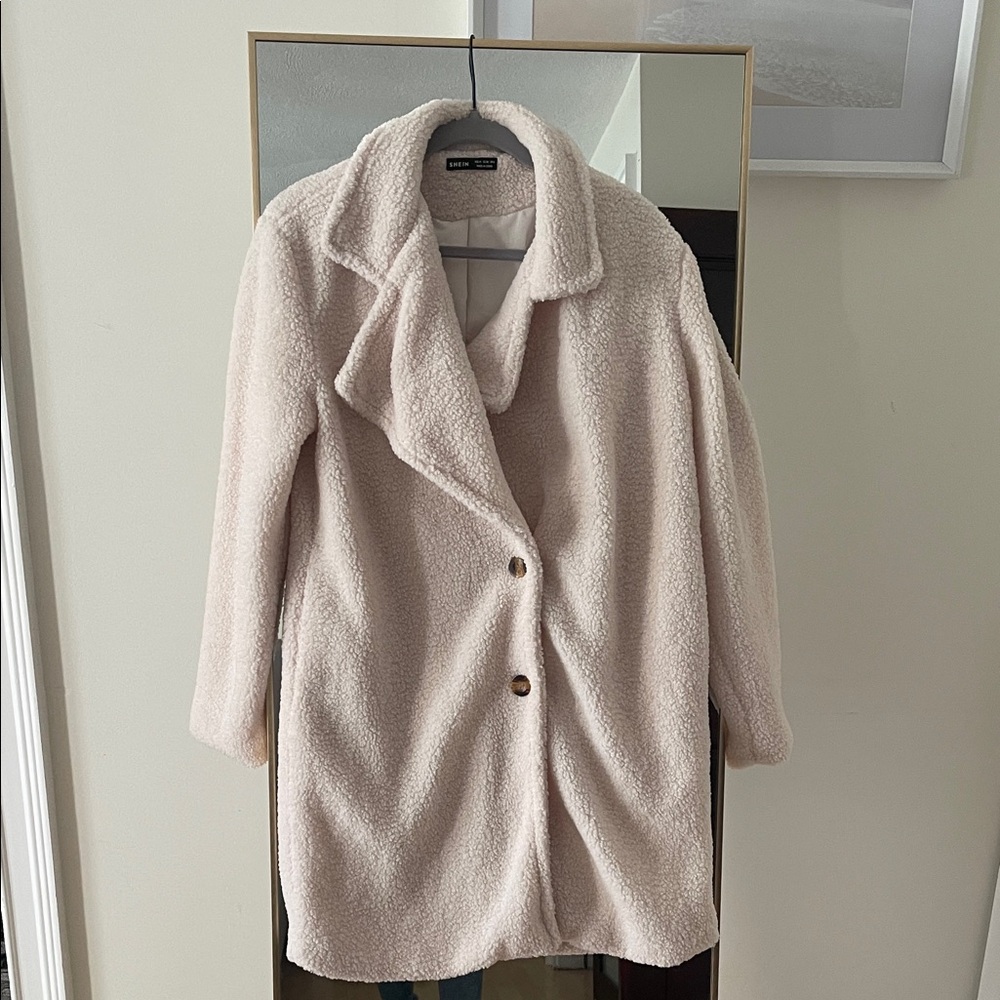 Cream Teddy Jacket for Women
